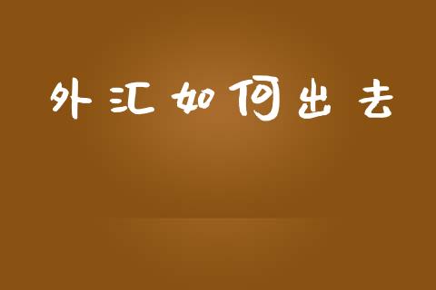 外汇如何出去_https://m.jnlaobingbanjia.com_理财规划_第1张