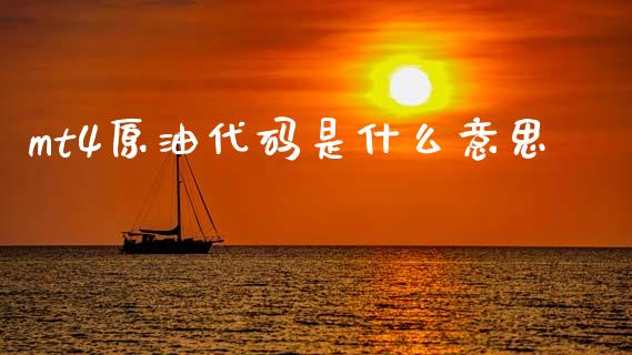 mt4原油代码是什么意思_https://m.jnlaobingbanjia.com_基金市场_第1张