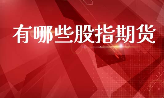 有哪些股指期货_https://m.jnlaobingbanjia.com_理财规划_第1张