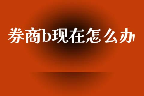 券商b现在怎么办_https://m.jnlaobingbanjia.com_全球市场_第1张