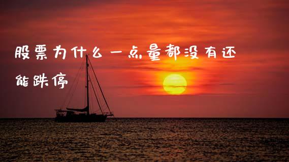 股票为什么一点量都没有还能跌停_https://m.jnlaobingbanjia.com_区块链_第1张