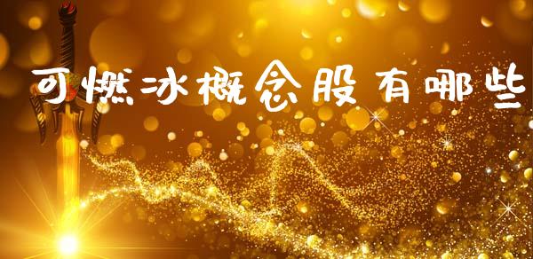 可燃冰概念股有哪些_https://m.jnlaobingbanjia.com_区块链_第1张