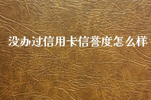 没办过信用卡信誉度怎么样_https://m.jnlaobingbanjia.com_股市新闻_第1张