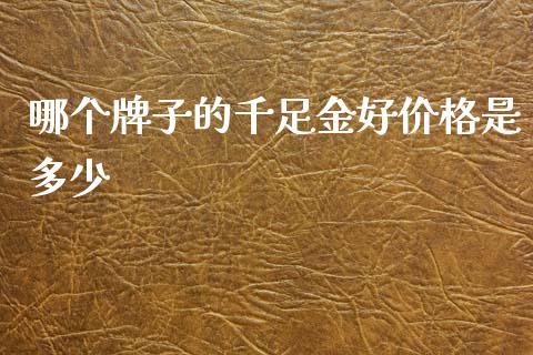 哪个牌子的千足金好价格是多少_https://m.jnlaobingbanjia.com_基金市场_第1张