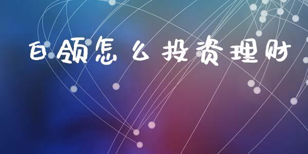 白领怎么投资理财_https://m.jnlaobingbanjia.com_全球市场_第1张