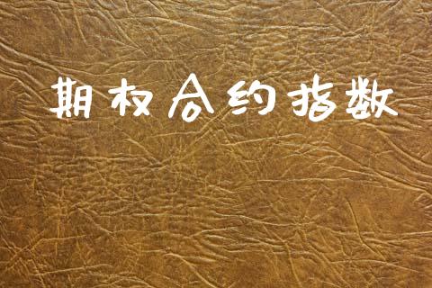 期权合约指数_https://m.jnlaobingbanjia.com_全球市场_第1张