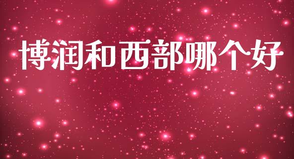 博润和西部哪个好_https://m.jnlaobingbanjia.com_理财规划_第1张