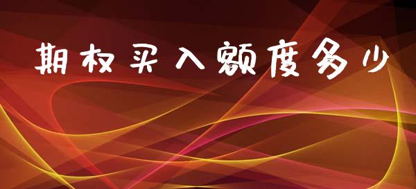 期权买入额度多少_https://m.jnlaobingbanjia.com_基金市场_第1张