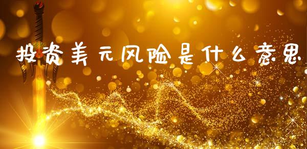 投资美元风险是什么意思_https://m.jnlaobingbanjia.com_区块链_第1张