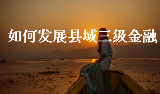 如何发展县域三级金融_https://m.jnlaobingbanjia.com_区块链_第1张