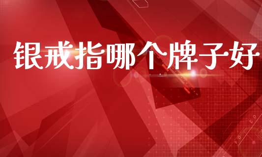 银戒指哪个牌子好_https://m.jnlaobingbanjia.com_全球市场_第1张