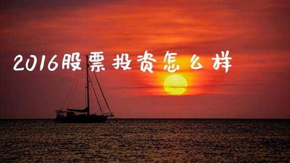 2016股票投资怎么样_https://m.jnlaobingbanjia.com_股市新闻_第1张