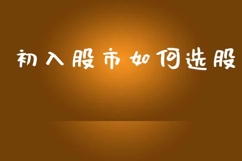 初入股市如何选股_https://m.jnlaobingbanjia.com_全球市场_第1张