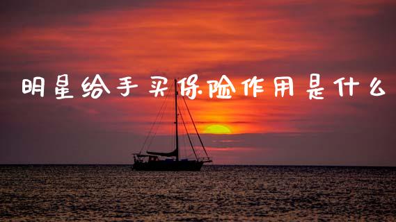 明星给手买保险作用是什么_https://m.jnlaobingbanjia.com_基金市场_第1张