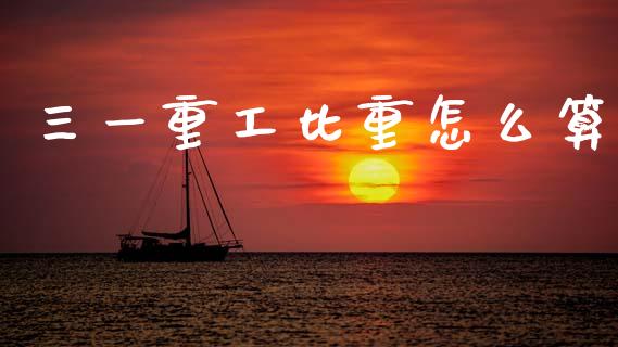 三一重工比重怎么算_https://m.jnlaobingbanjia.com_股市新闻_第1张