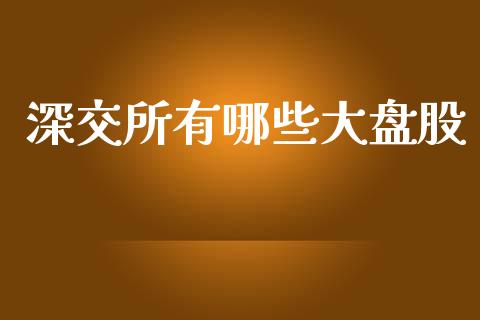 深交所有哪些大盘股_https://m.jnlaobingbanjia.com_基金市场_第1张