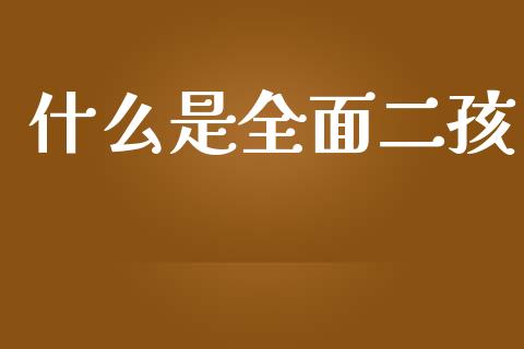 什么是全面二孩_https://m.jnlaobingbanjia.com_理财规划_第1张