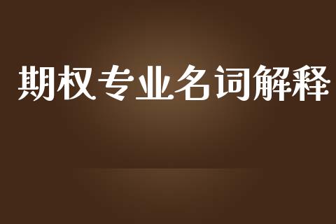 期权专业名词解释_https://m.jnlaobingbanjia.com_全球市场_第1张