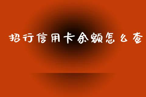 招行信用卡余额怎么查_https://m.jnlaobingbanjia.com_理财规划_第1张