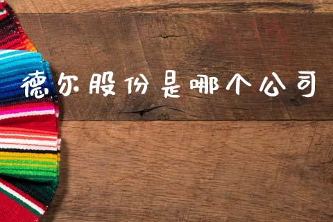 德尔股份是哪个公司_https://m.jnlaobingbanjia.com_理财规划_第1张
