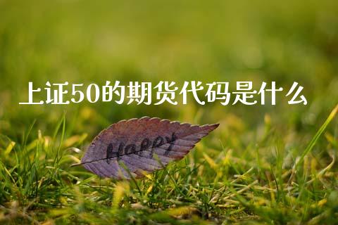 上证50的期货代码是什么_https://m.jnlaobingbanjia.com_区块链_第1张