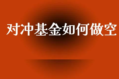 对冲基金如何做空_https://m.jnlaobingbanjia.com_全球市场_第1张