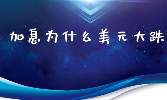加息为什么美元大跌_https://m.jnlaobingbanjia.com_股市新闻_第1张