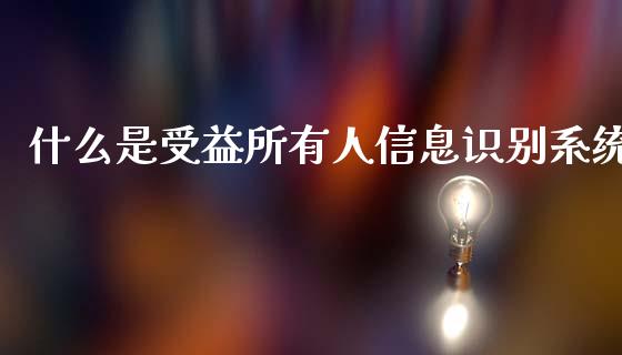 什么是受益所有人信息识别系统_https://m.jnlaobingbanjia.com_区块链_第1张