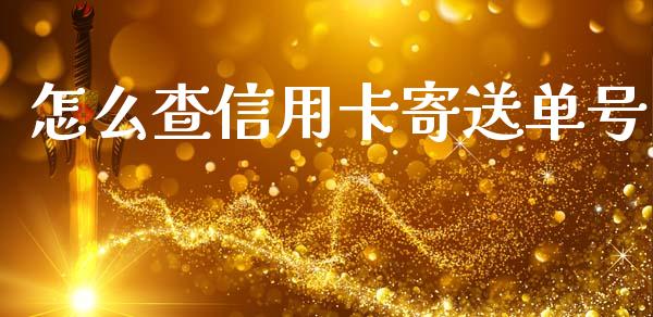 怎么查信用卡寄送单号_https://m.jnlaobingbanjia.com_股市新闻_第1张
