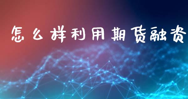怎么样利用期货融资_https://m.jnlaobingbanjia.com_基金市场_第1张