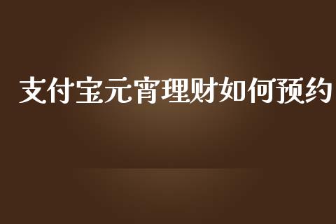 支付宝元宵理财如何预约_https://m.jnlaobingbanjia.com_股市新闻_第1张