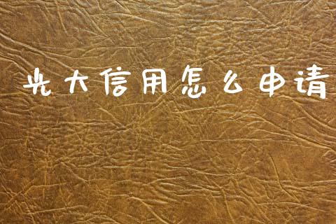 光大信用怎么申请_https://m.jnlaobingbanjia.com_区块链_第1张