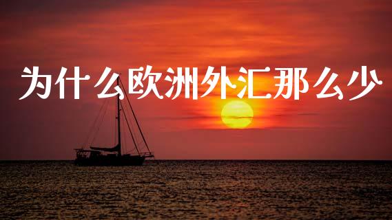 为什么欧洲外汇那么少_https://m.jnlaobingbanjia.com_股市新闻_第1张