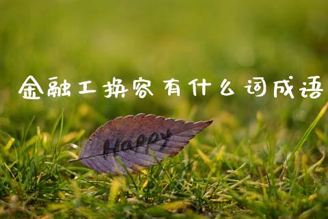 金融工换容有什么词成语_https://m.jnlaobingbanjia.com_股市新闻_第1张