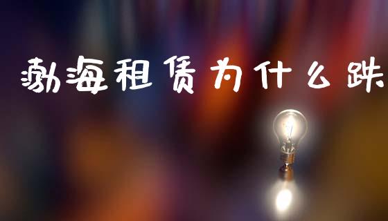 渤海租赁为什么跌_https://m.jnlaobingbanjia.com_理财规划_第1张
