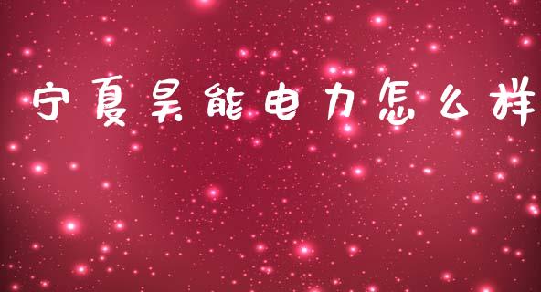 宁夏昊能电力怎么样_https://m.jnlaobingbanjia.com_股市新闻_第1张