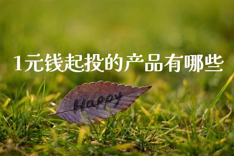 1元钱起投的产品有哪些_https://m.jnlaobingbanjia.com_金融监管_第1张