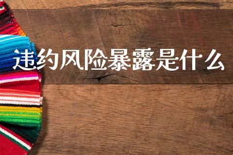 违约风险暴露是什么_https://m.jnlaobingbanjia.com_金融监管_第1张