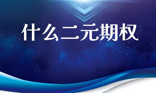 什么二元期权_https://m.jnlaobingbanjia.com_股市新闻_第1张