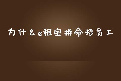 为什么e租宝拼命招员工_https://m.jnlaobingbanjia.com_区块链_第1张