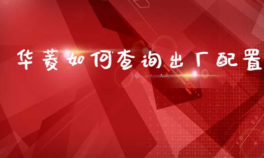 华菱如何查询出厂配置_https://m.jnlaobingbanjia.com_全球市场_第1张