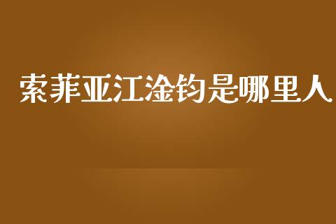 索菲亚江淦钧是哪里人_https://m.jnlaobingbanjia.com_金融监管_第1张