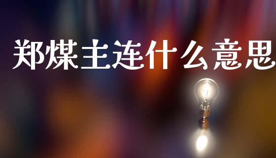 郑煤主连什么意思_https://m.jnlaobingbanjia.com_全球市场_第1张