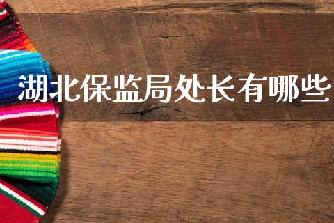 湖北保监局处长有哪些_https://m.jnlaobingbanjia.com_基金市场_第1张