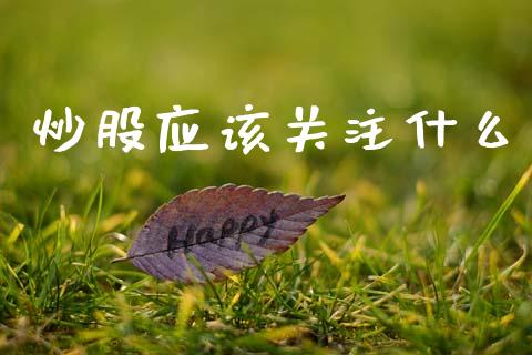 炒股应该关注什么_https://m.jnlaobingbanjia.com_全球市场_第1张