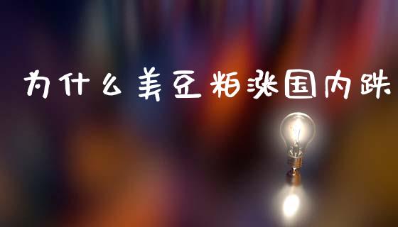 为什么美豆粕涨国内跌_https://m.jnlaobingbanjia.com_全球市场_第1张