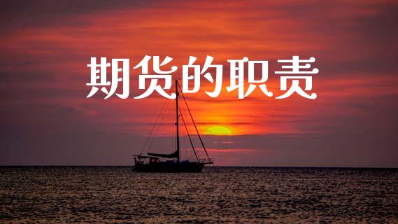期货的职责_https://m.jnlaobingbanjia.com_金融监管_第1张