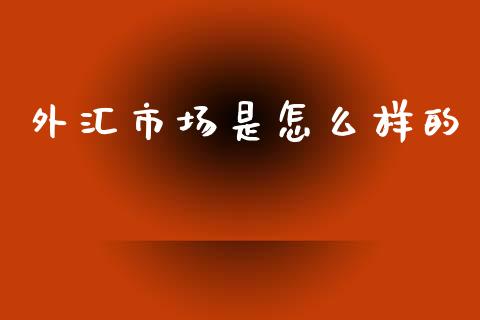 外汇市场是怎么样的_https://m.jnlaobingbanjia.com_股市新闻_第1张
