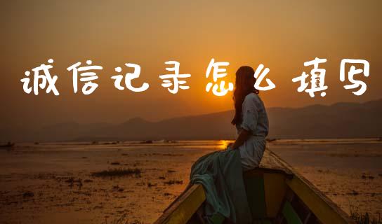 诚信记录怎么填写_https://m.jnlaobingbanjia.com_基金市场_第1张