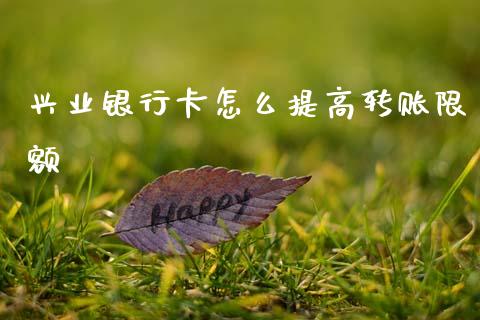 兴业银行卡怎么提高转账限额_https://m.jnlaobingbanjia.com_基金市场_第1张